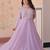 Lavender Star Georgette With Rich Sequins Coding  Beads Embroidered work kurti with dupatta