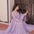 Lavender Star Georgette With Rich Sequins Coding  Beads Embroidered work kurti with dupatta