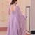 Lavender Star Georgette With Rich Sequins Coding  Beads Embroidered work kurti with dupatta