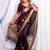 brown linen silk blend jamdani weaving border sarees