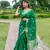 green linen silk blend jamdani weaving border sarees