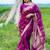 purple linen silk blend jamdani weaving border sarees