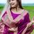 purple linen silk blend jamdani weaving border sarees