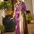 purple khadi raw silk blend hand painted sarees