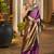 purple khadi raw silk blend hand painted sarees