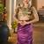 purple khadi raw silk blend hand painted sarees