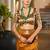 musturd khadi raw silk blend hand painted sarees