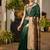 green khadi raw silk blend hand painted sarees