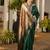 green khadi raw silk blend hand painted sarees