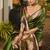 mehendi khadi raw silk blend hand painted sarees