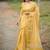 yellow soft kalyani silk blend zari weaving checks sarees