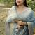 sky blue soft kalyani silk blend zari weaving checks sarees
