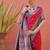 rani pink & blue banarasi silk blend weaving sarees