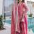Peach Premium designer readymade top-sharara-dupatta