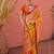 yellow & orange banarasi silk blend weaving sarees