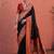black & red banarasi silk blend weaving sarees