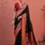 black & red banarasi silk blend weaving sarees