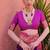 purple & pink banarasi silk blend weaving sarees