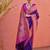 purple & pink banarasi silk blend weaving sarees