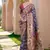 navy banarasi silk blend paithani kanjivaram weaving saree