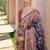 navy banarasi silk blend paithani kanjivaram weaving saree