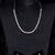 Silver plated pink stone cz necklace 