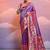 royal blue banarasi silk blend paithani kanjivaram weaving saree