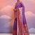 royal blue banarasi silk blend paithani kanjivaram weaving saree