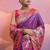 royal blue banarasi silk blend paithani kanjivaram weaving saree