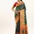 dark green faux banarasi pashmina weaving sarees