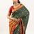 dark green faux banarasi pashmina weaving sarees