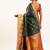 dark green faux banarasi pashmina weaving sarees