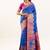 blue faux banarasi pashmina weaving sarees
