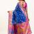 blue faux banarasi pashmina weaving sarees