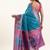 sky blue faux banarasi pashmina weaving sarees