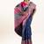 navy blue faux banarasi pashmina weaving sarees