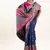 navy blue faux banarasi pashmina weaving sarees