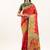 red faux banarasi pashmina weaving sarees