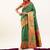 green faux banarasi pashmina weaving sarees