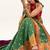green faux banarasi pashmina weaving sarees