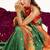 green faux banarasi pashmina weaving sarees
