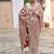 cream pashmina silk blend kashmiri meena weaving sarees