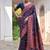 navy blue pashmina silk blend kashmiri meena weaving sarees