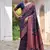 navy blue pashmina silk blend kashmiri meena weaving sarees