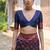 navy blue pashmina silk blend kashmiri meena weaving sarees