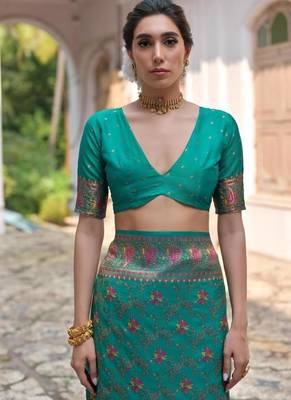 rama pashmina silk kashmiri meena woven saree 5