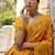 yellow pashmina silk blend kashmiri meena weaving sarees
