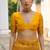 yellow pashmina silk blend kashmiri meena weaving sarees
