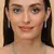 silver plated green turquoise cz necklace set for women