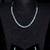 Silver Plated Green Turquoise Stone CZ Necklace 
